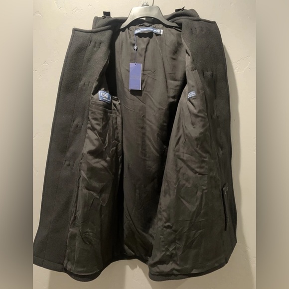 Polo Ralph Lauren Wool Duffel Coat Herringbone Men Jacket Limited Edition Sz 36R - Picture 8 of 11